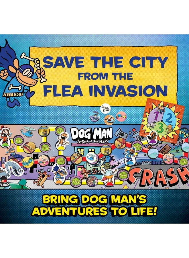 University Games, Dog Man Attack of The FLEAS Cooperative Board Game Based On The Popular Dog Man Book Series by DAV Pilkey for 2 to 6 Players Ages 6 and Up - Image 2