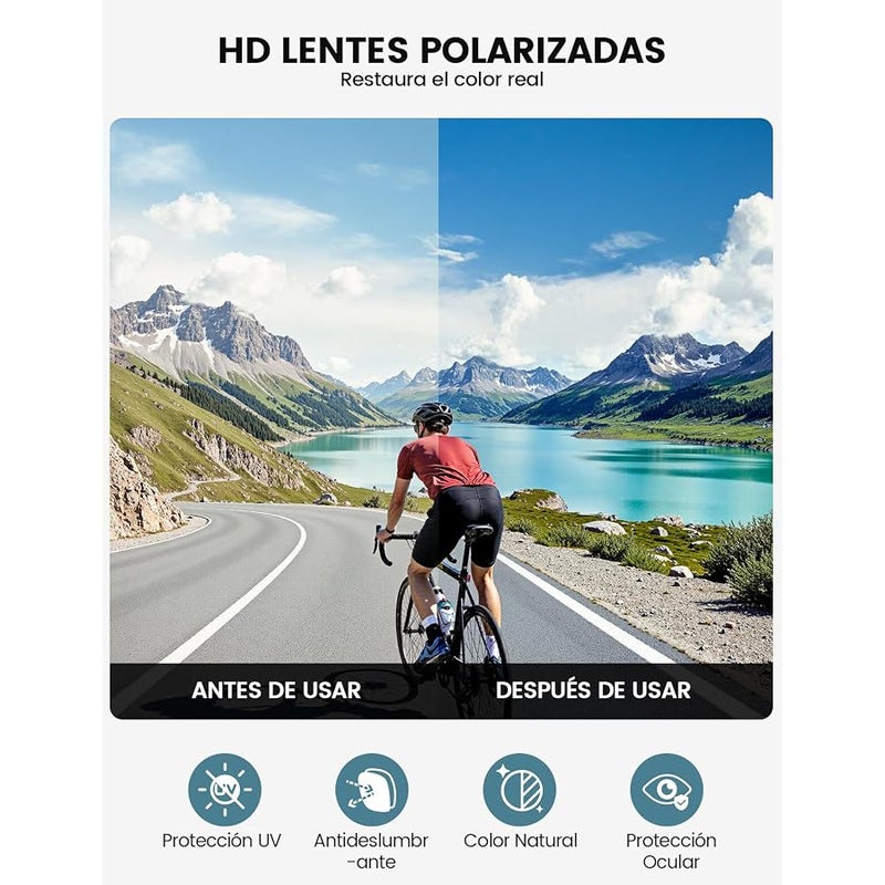 Lamicall 24g Polarized Sports Sunglasses for Men Women - 【24g Ultralight】 【Adjustable Nose Pad】 UV400 Protection Sun Glasses for Running Cycling Baseball Fishing - Image 3