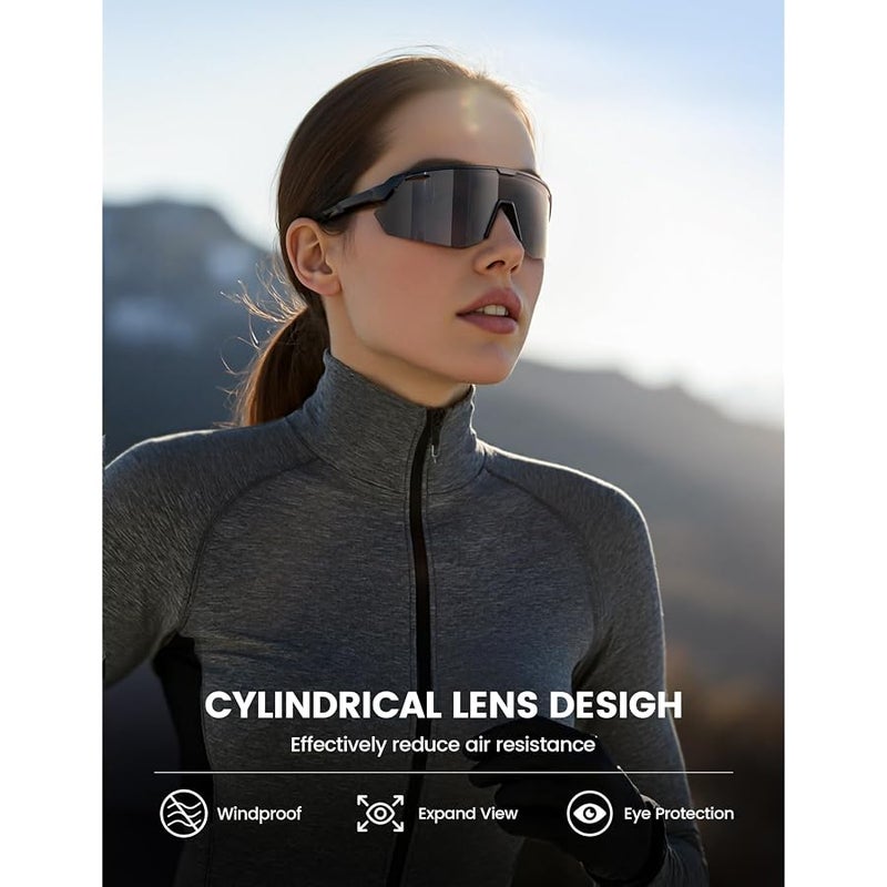 Lamicall 24g Polarized Sports Sunglasses for Men Women - 【24g Ultralight】 【Adjustable Nose Pad】 UV400 Protection Sun Glasses for Running Cycling Baseball Fishing - Image 5