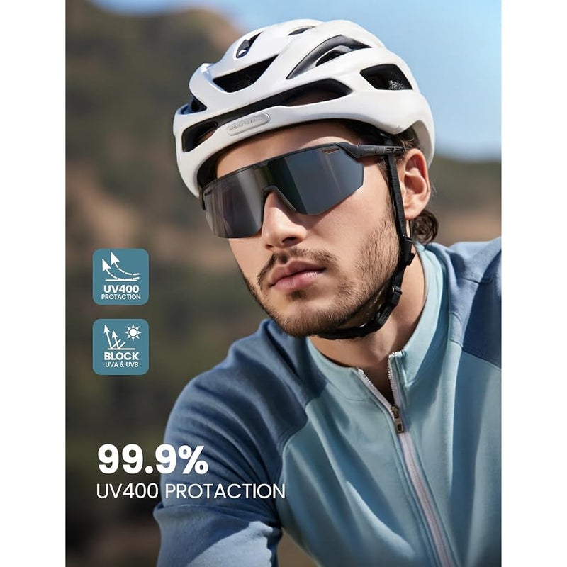 Lamicall 24g Polarized Sports Sunglasses for Men Women - 【24g Ultralight】 【Adjustable Nose Pad】 UV400 Protection Sun Glasses for Running Cycling Baseball Fishing - Image 2