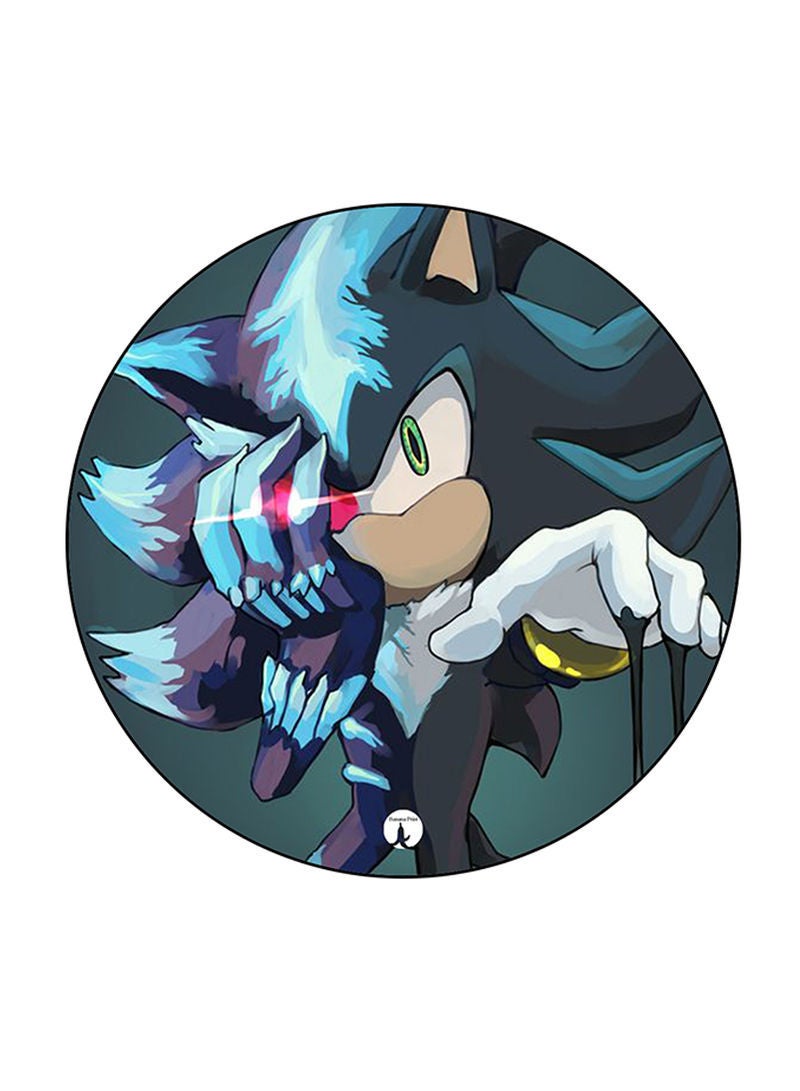 RKN Video Game Sonic Printed Mouse Pad Round  Multicolour