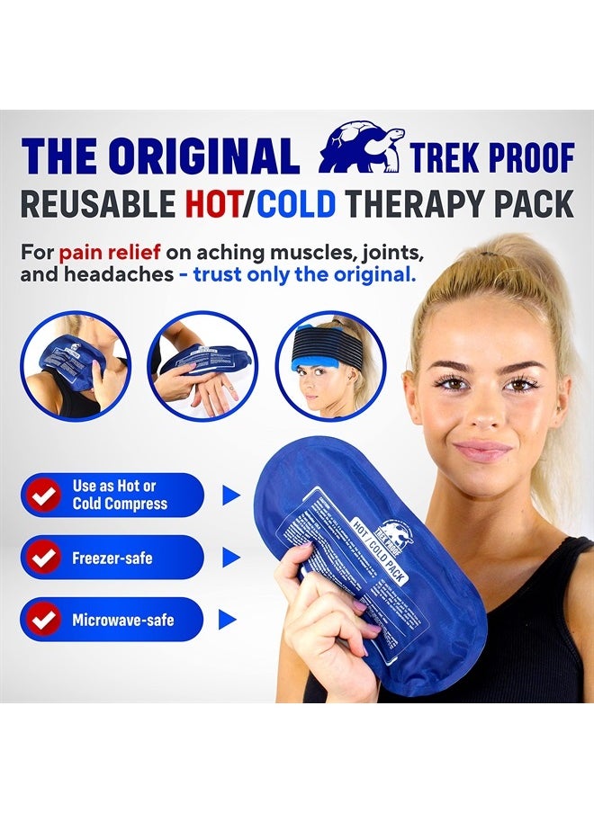 TrekProof Ice Pack (3-Piece Set) – Reusable Hot and Cold Therapy Gel Wrap Support Injury Recovery, Alleviate Joint and Muscle Pain – Rotator Cuff, Knees, Back & More (3 Piece Set - Classic)  - Image 2