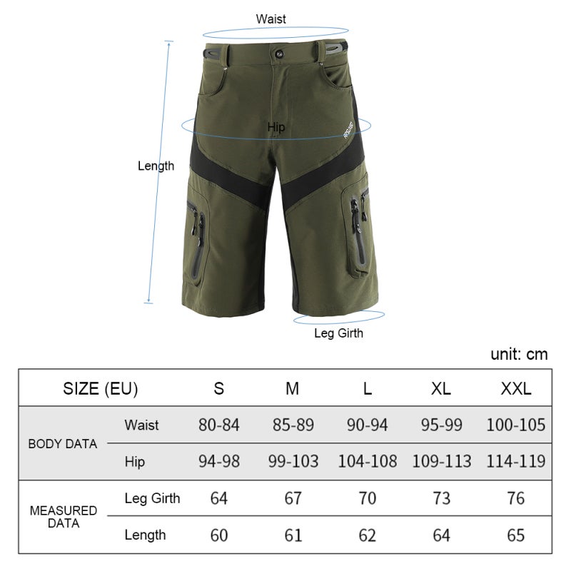Cycling Shorts: Grey L 92% Polyester 8% Spandex Breathable Moisture-Wicking Quick-Drying - 6 Storage Pockets Elasticated Rear Waistband Sports Shorts for Cycling Running Fitness Casual Sports - Image 2