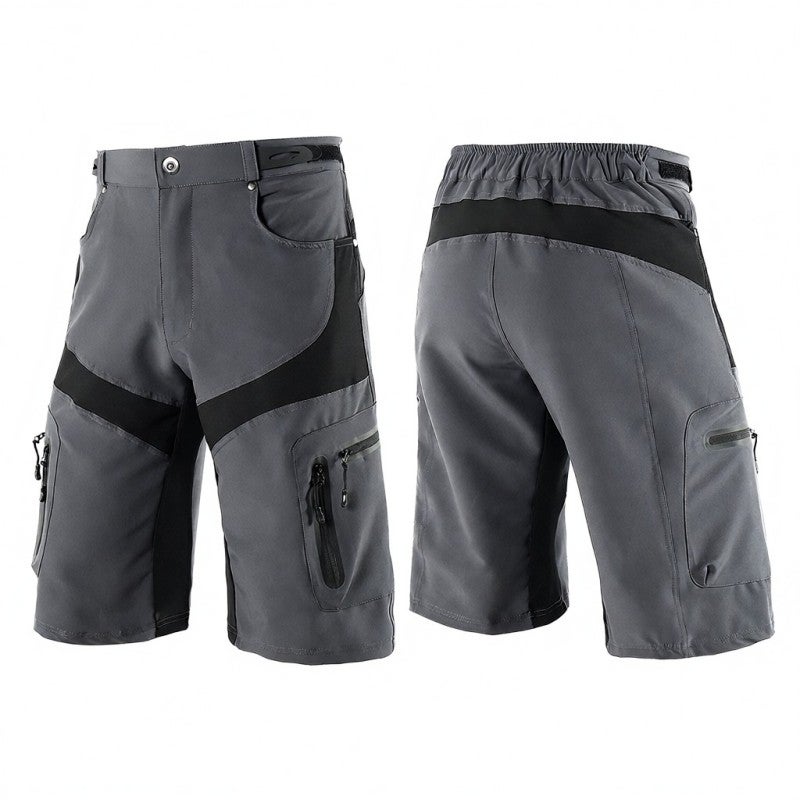 Cycling Shorts: Grey L 92% Polyester 8% Spandex Breathable Moisture-Wicking Quick-Drying - 6 Storage Pockets Elasticated Rear Waistband Sports Shorts for Cycling Running Fitness Casual Sports - Image 3