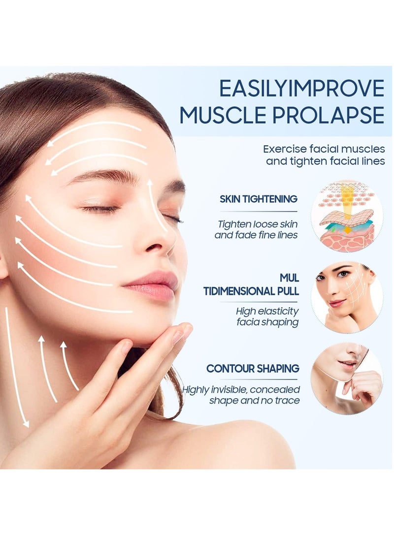 SYOSI 60PCS Face Lift Tape High Elasticity Wrinkle Patches Invisible Face Tapes for Lifting Eyes Double Chin Jowls Lifting Saggy Skin Waterproof Face Stickers Neck Eye Double Chin Lift V Shape - Image 2