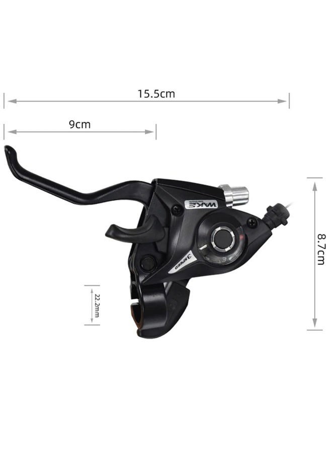 CYSKY 1 Pair 3x7 / 3x8 Speed Bike Brakes Levers Shifters with Gear Indicator and Brake Cables Compatible with Mountain Bike, Road Bike (3 x 8 Speed) - Image 2