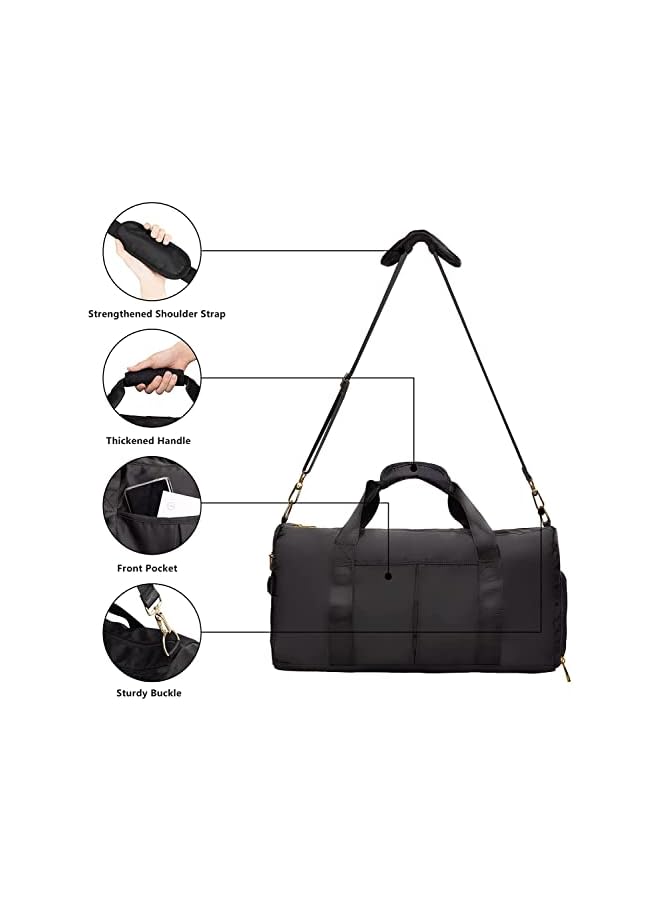 PROMASS Gym Duffle Bag With Wet Compartment & Shoe Compartment | Sports Gym Bag For Men & Women | Workout, Travel, Yoga, Fitness, Swimmer Bag | Durable Black Gym Bag For Sports Activities - Image 3