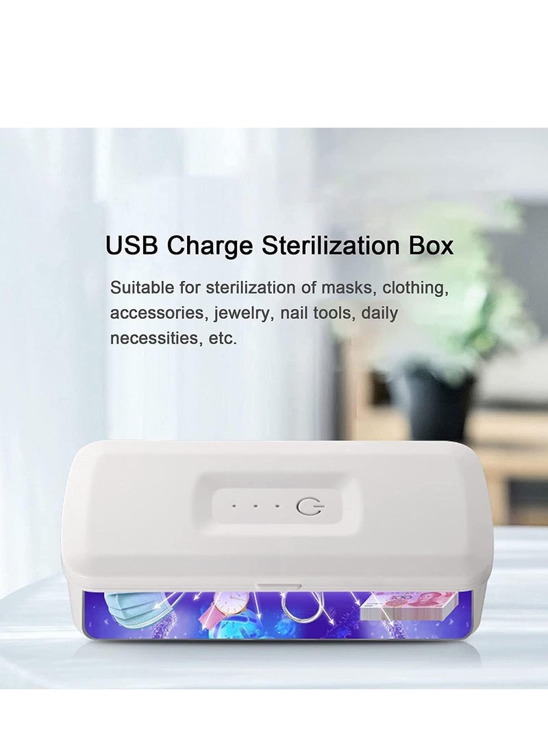 صندوق تعقيم بالأشعة فوق البنفسجية، معقمات أدوات الأظافر، مصباح قاتل للبكتيريا بالأشعة فوق البنفسجية، صندوق تعقيم للهواتف، النظارات، المجوهرات، سماعات الرأس، المفاتيح، وحلمات الرضاعة، معقم محمول بالأشعة فوق البنفسجية للملابس الداخلية. - Image 4