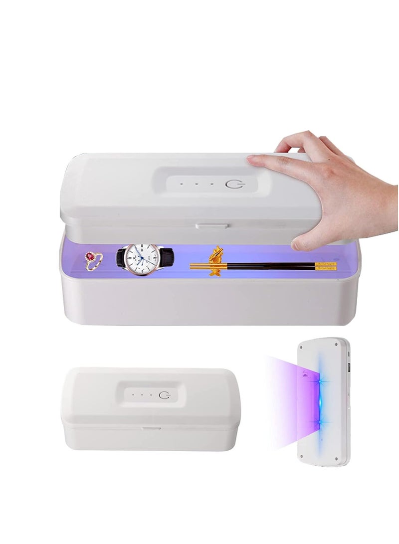 صندوق تعقيم بالأشعة فوق البنفسجية، معقمات أدوات الأظافر، مصباح قاتل للبكتيريا بالأشعة فوق البنفسجية، صندوق تعقيم للهواتف، النظارات، المجوهرات، سماعات الرأس، المفاتيح، وحلمات الرضاعة، معقم محمول بالأشعة فوق البنفسجية للملابس الداخلية. - Image 1