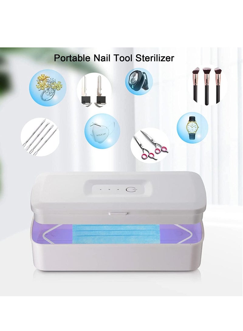 صندوق تعقيم بالأشعة فوق البنفسجية، معقمات أدوات الأظافر، مصباح قاتل للبكتيريا بالأشعة فوق البنفسجية، صندوق تعقيم للهواتف، النظارات، المجوهرات، سماعات الرأس، المفاتيح، وحلمات الرضاعة، معقم محمول بالأشعة فوق البنفسجية للملابس الداخلية. - Image 3