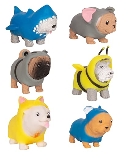 Tigerdoe Dog Squishy Fidget Toys for Kids 6 Pack Stress Relief and Anxiety Toy for Kids Mini Dog Figurine Squishy Sand Toys Childrens Soft Sensory Toy - Image 1