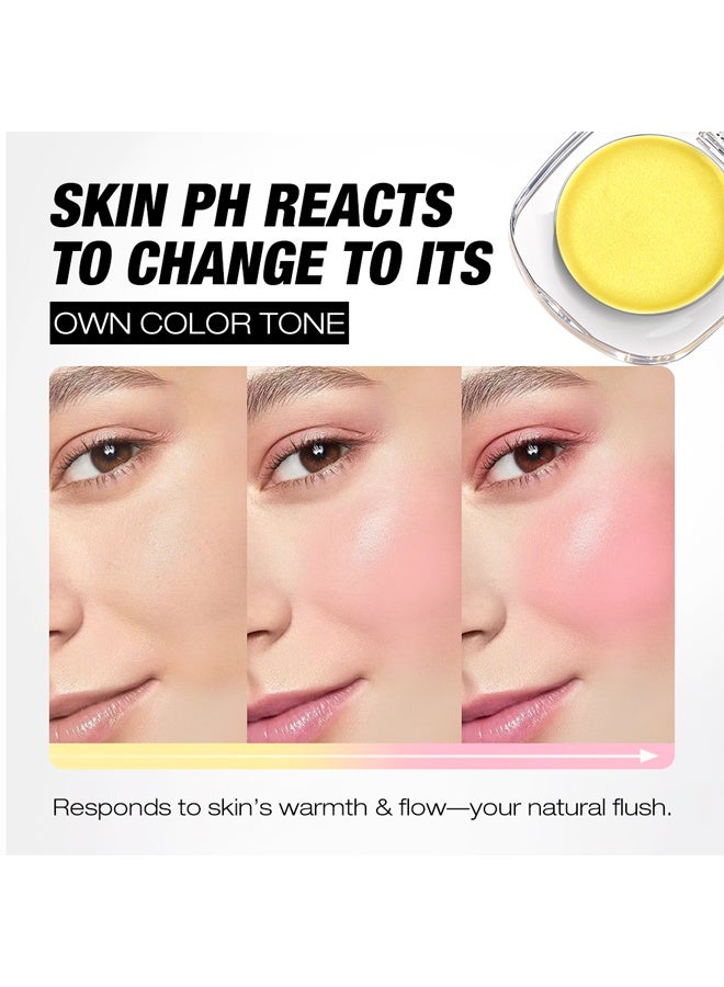 MAYCHEER Tinted Blush,Color Changing Blush,Magical Temperature Change Powder Blusher Cream For Cheeks ，Eyes And Lips Tint Makeup,Lasting Moisturizing Rouge, Brightening - Image 5