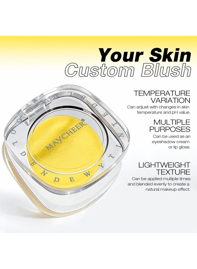 MAYCHEER Tinted Blush,Color Changing Blush,Magical Temperature Change Powder Blusher Cream For Cheeks ，Eyes And Lips Tint Makeup,Lasting Moisturizing Rouge, Brightening - Image 3