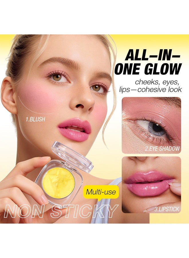 MAYCHEER Tinted Blush,Color Changing Blush,Magical Temperature Change Powder Blusher Cream For Cheeks ，Eyes And Lips Tint Makeup,Lasting Moisturizing Rouge, Brightening - Image 4