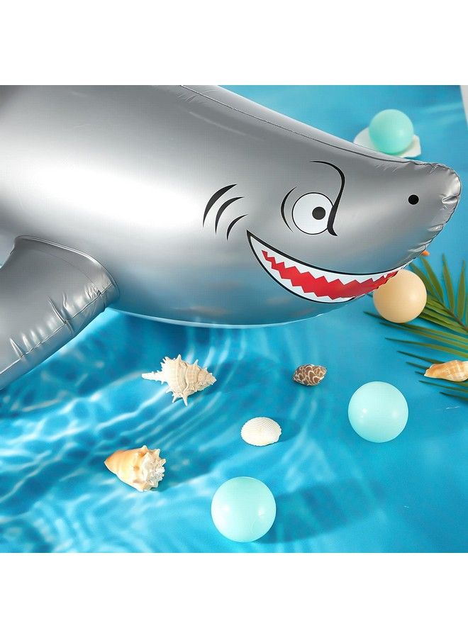 Zhanmai Inflatable Shark Float Pool Toy 40 Inch Pvc Large Shark Birthday Party Decorations For Baby Kids Under The Sea Theme Ocean Marine Beach (2 Pieces) - Image 5