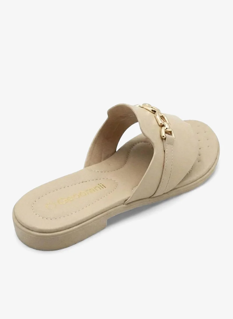 Geoomnii Beige Women’s Sandals – Comfortable, Lightweight & Everyday Wear for Women | Best Price UAE