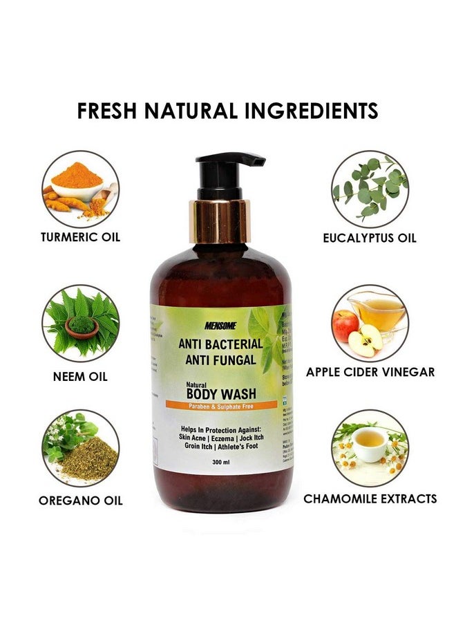 MENSOME - Natural Anti Bacterial & Antifungal Body Wash Shower Gel For Men & Women In Pack Of 2(300 Ml*2) - Image 1