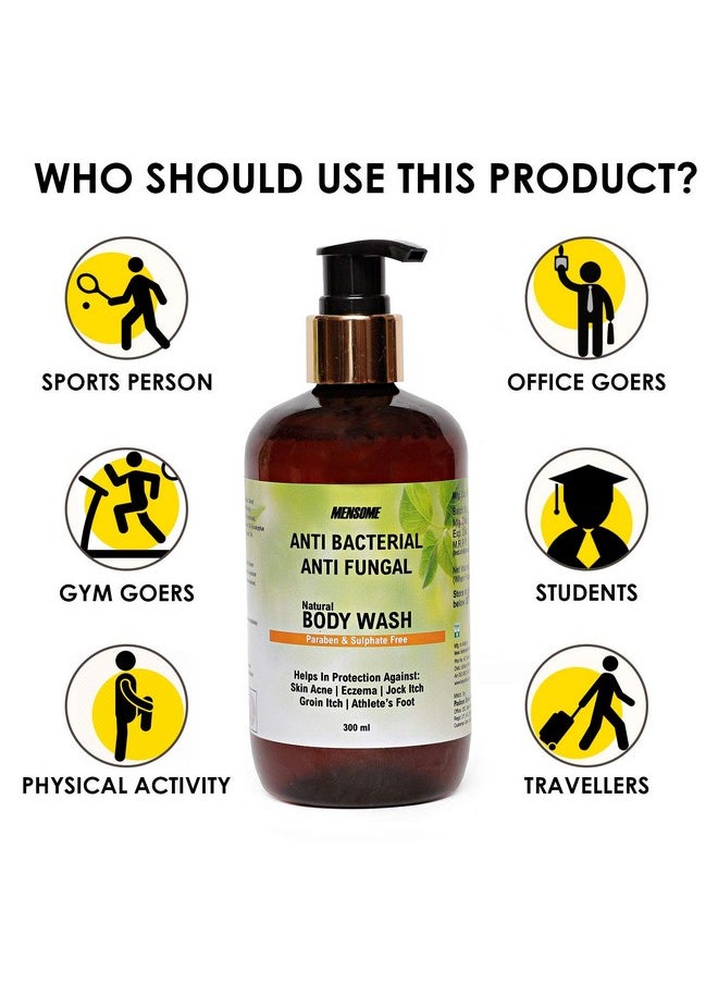 MENSOME - Natural Anti Bacterial & Antifungal Body Wash Shower Gel For Men & Women In Pack Of 2(300 Ml*2) - Image 1