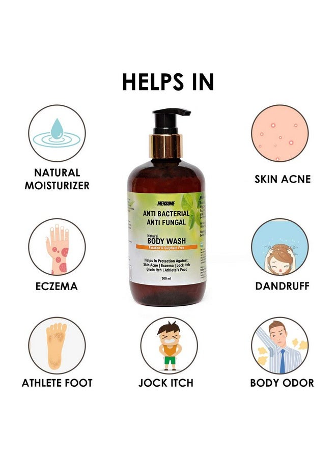 MENSOME - Natural Anti Bacterial & Antifungal Body Wash Shower Gel For Men & Women In Pack Of 2(300 Ml*2) - Image 1