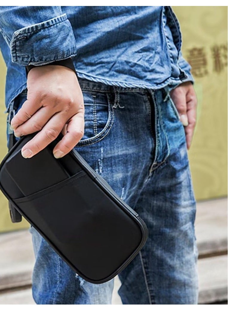 Excefore - Family Passport Holder Travel Wallet, RFID Blocking Travel Document Organiser Passport Cover, Ideal for Keeping Your Passport, ID Cards, Flight Tickets, and Money Safe and Secure, Black - Image 1