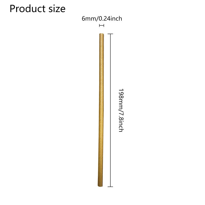 GDMINLO 100 Pack Kraft Paper Straws Biodegradable co-Friendly Drinking Bulk for Party Supplies  Bridal/Baby Shower  Birthday  Mixed Drinks  Weddings  Restaurant  Food Service - Image 2
