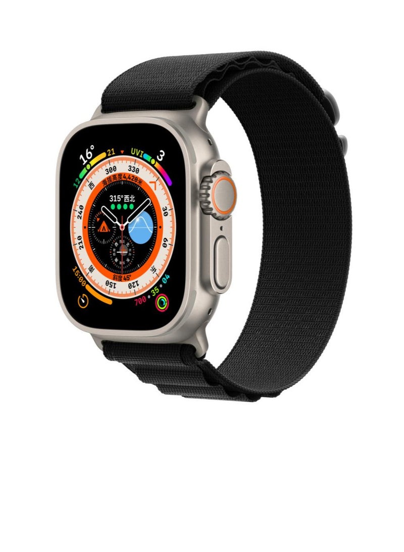 Replacement band compatible with Apple Watch new release, size 45/49mm, black color - Image 2