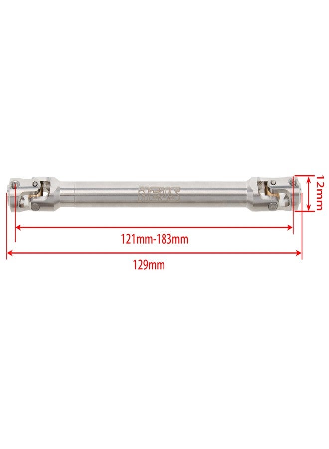 MEUS RACING Universal Driveshaft for SCX10 SCX10 II Wraith TRX4 1/10 RC Crawler Upgrades Parts, 121-183mm - Image 2