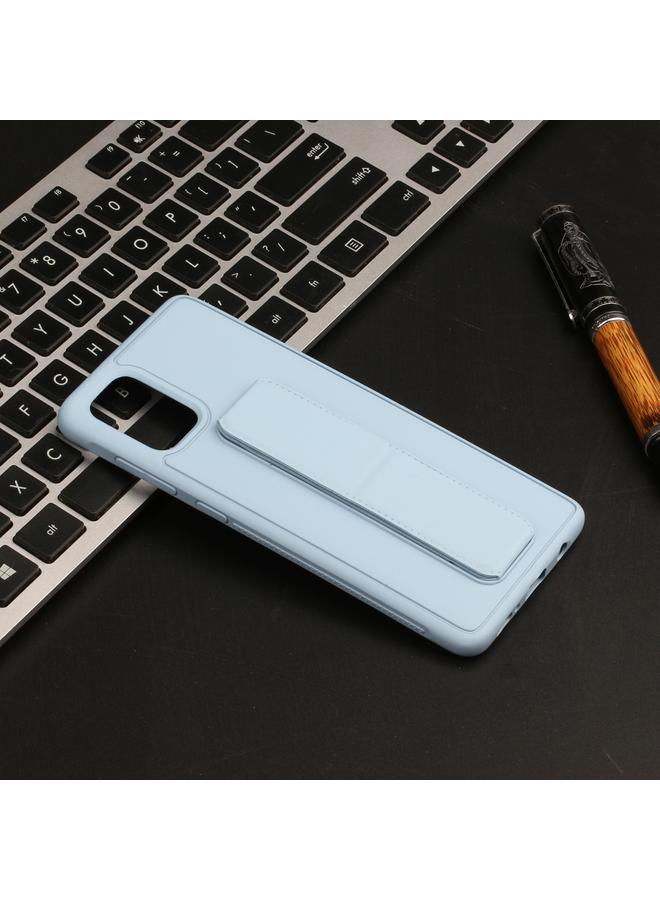 اس-توب جراب لهاتف Galaxy A51 مقاوم للصدمات بلون متين من مادة TPU مع سوار معصم - Image 1