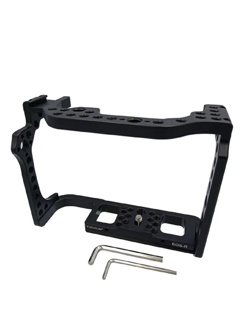 Generic Aluminum Alloy Camera Cage for Canon EOS R with Cold Shoe  - Image 2