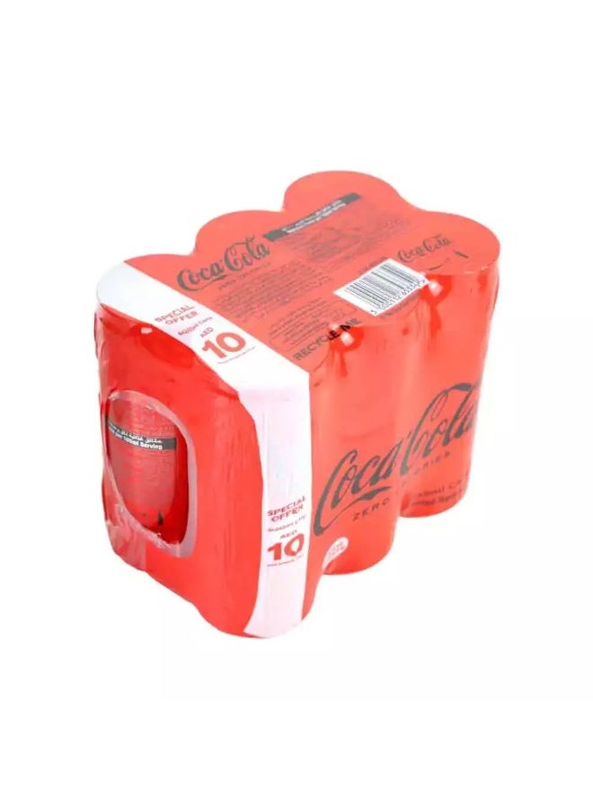 Coca-Cola Zero Calories Carbonated Beverages Cans- 6X245 ml - Image 2