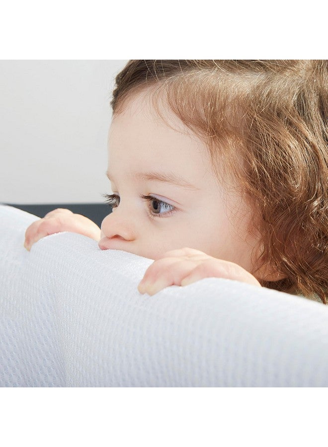 BreathableBaby Breathable Mesh RailGuard Teething Cover - White - 51” Long Panel (1) - Fits Most Full-Size and Does Not Fit Mini Cribs - Use with Coordinating Short Panels - Ecru - Image 5