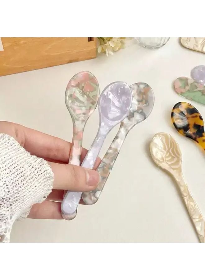 Leopard Pattern Acrylic Spoon And Butter Set Shatterproof Kitchenware For Jams Desserts - Image 5