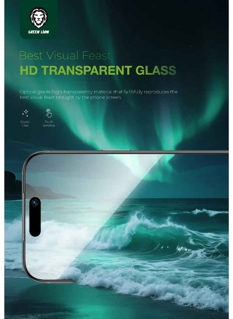 جرين ليون واقي شاشة زجاجي لهاتف iPhone 17 Pro Max / واقي شاشة زجاجي Sir Louis 3D Curved Advanced Round Edge - Image 2