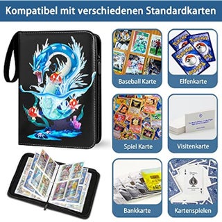pokemon card holder binder amazon Bindablu Trading | Premium Card Album for TCG & Sports Cards | 3-Ring Zipper Binder with Removable Sleeves for Standard Size Cards Easy to Organize Fast storage of cards Pokemon TCG: Ultra Pro Lucario