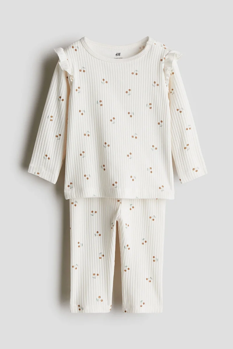 اتش اند ام Ribbed cotton set
