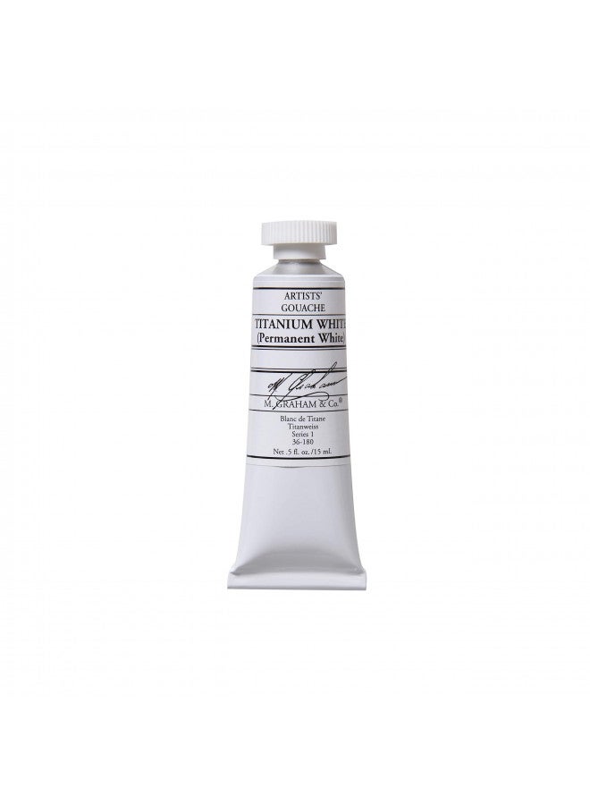M. Graham & Co. M. Graham 1/2-Ounce Tube Gouache Paint, Titanium White