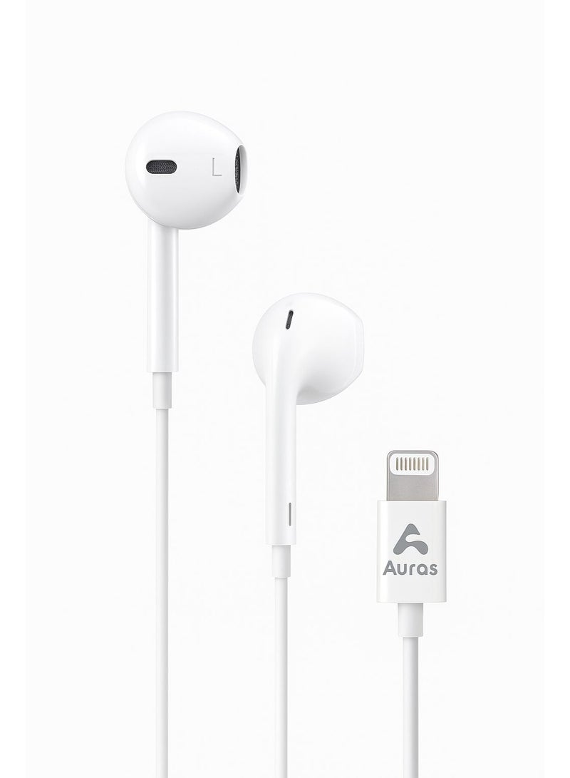 AUras 🎧 Auras Lightning Interface Earphones: Superior Sound Quality and Lasting Durability - Image 1