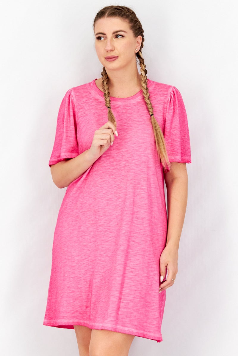 Splendid Women Tie Dye Shirt Dress, Pink - Image 1