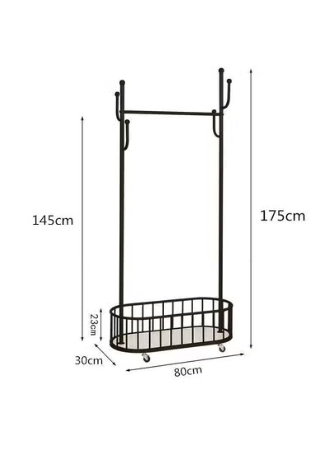 Beauenty Modern Coat Rack Living Room Furniture Mobile Clothes Rack on Wheels Bedroom Furniture Metal - Image 2