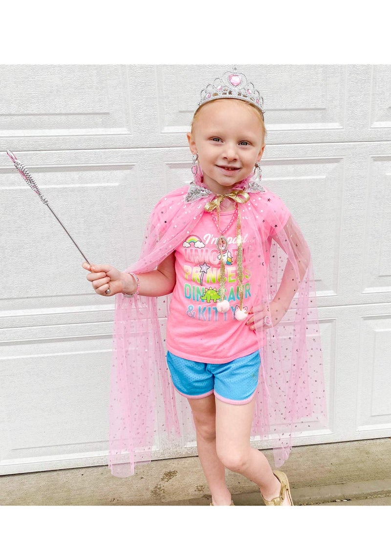 Arabest طقم عباءة الأميرة المتجمدة الساحر للفتيات، خيوط ناعمة، لامع نجمي، وشبك، زي مثالي لتجسيد الجنيات - Image 5