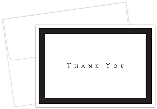Great Papers Tuxedo Black Thank You Note Card and Envelope 4875 x 3375 folded 1472089