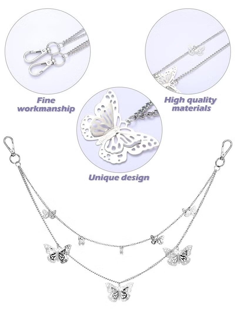 5 قطع من سلاسل الحزام للجينز والسراويل، سلسلة معدنية متعددة الطبقات على طراز الهيب هوب للجيب والخصر، مناسبة للرجال والنساء. - Image 3