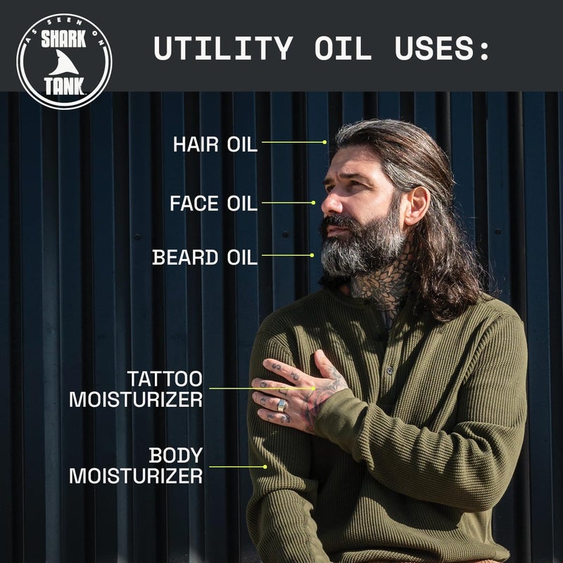 Beardbrand زيت لحية من بيردبراند للرجال مع زيت الجوجوبا وفيتامين E - يلين الشعر الخشن، يرطب البشرة ويعزز نمو اللحية | رائحة خشب الساج، إكليل الجبل، والحمضيات | 2 أونصة سائلة - Image 2