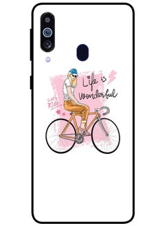 EYE CATCH Protective Case Cover For Samsung Galaxy M40 Smart Series Printed Protective Case Cover for Samsung Galaxy M40 Life Is Wonderful Let's Ride  - Image 1