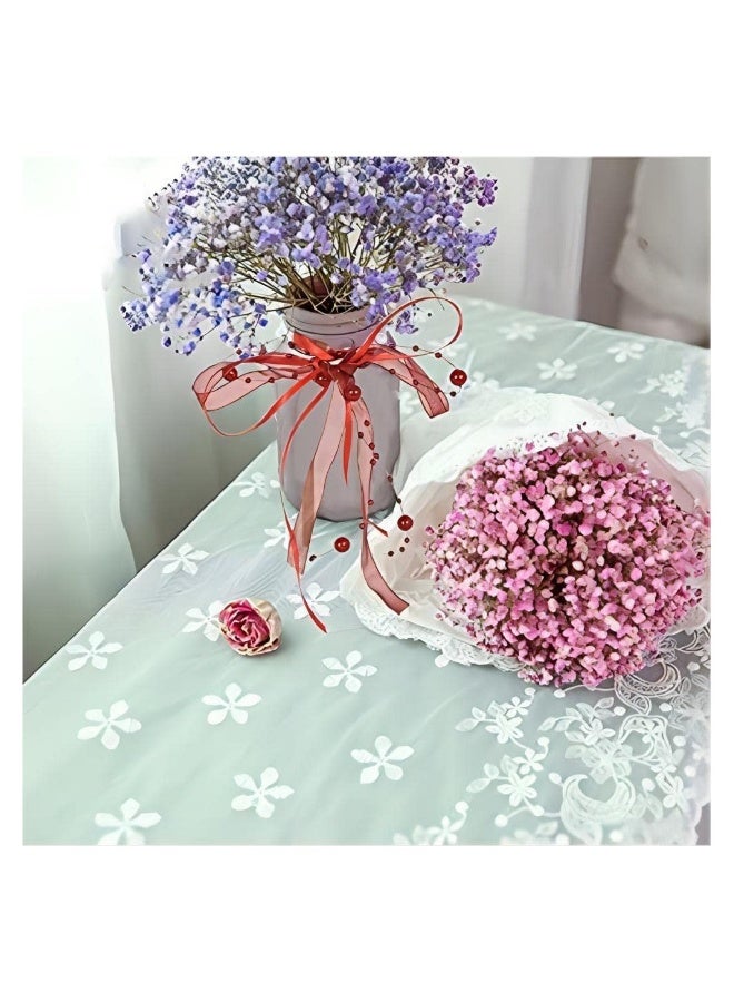 11 Yards Red Beads Chain Ribbon Artificial Pearls String Beads Sheer Chiffon Satin 3 Strings Style for Garland Wedding Party Crafts Decoration Gift Wrapping Valen tine's Day Bouquet Packaging - Image 4