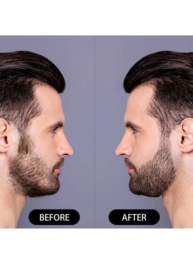 EELHOE Beard Filler - Water Proof, Long Lasting Coverage & Natural Finish - Beard, Moustache & Eyebrows - Micro-Fork Tip for Seamless Application - Includes Bristle Brush for Blending (Black) - Image 2