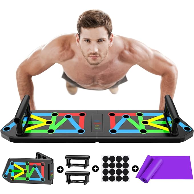 Push Up Board Folding Pushup Handles 13 In 1 Thicken Muscle Rack Stand Professional Chest Training System Home Gym Equipment For Men Women - Image 4