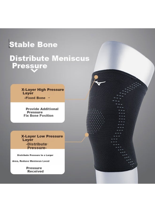 Mizuno Sports Running Knee Brace For Meniscus Injury, Medical-grade Knee Support For Basketball, Badminton, Arthritis, Cold Legs, And Air-conditioned Rooms - Image 2