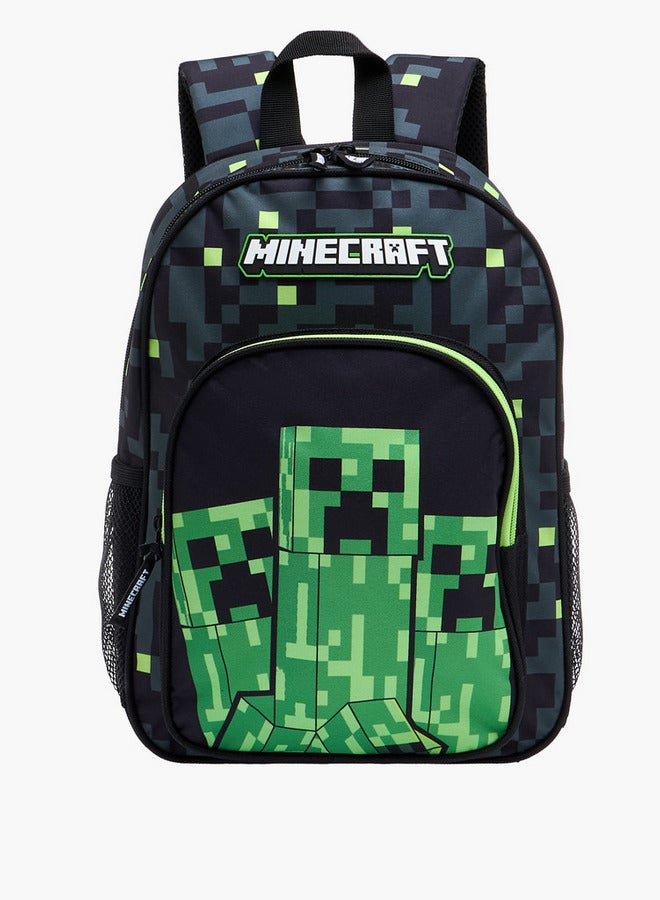 MINECRAFT Printed Backpack with Adjustable Straps and Zip Closure - 15x22x32 cm - Image 1