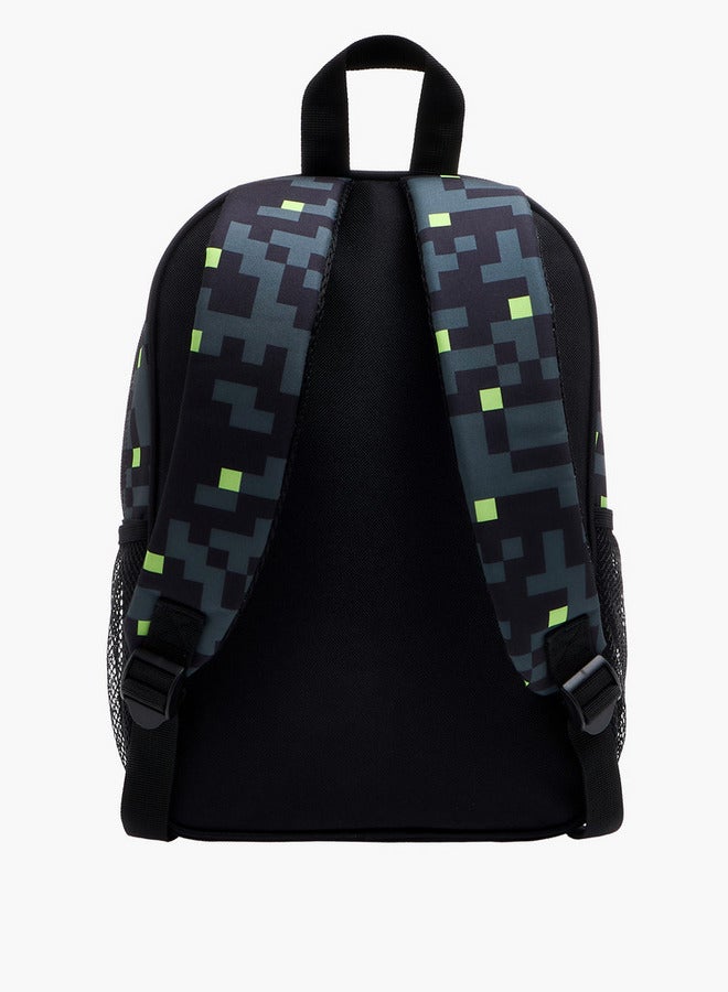 MINECRAFT Printed Backpack with Adjustable Straps and Zip Closure - 15x22x32 cm - Image 3